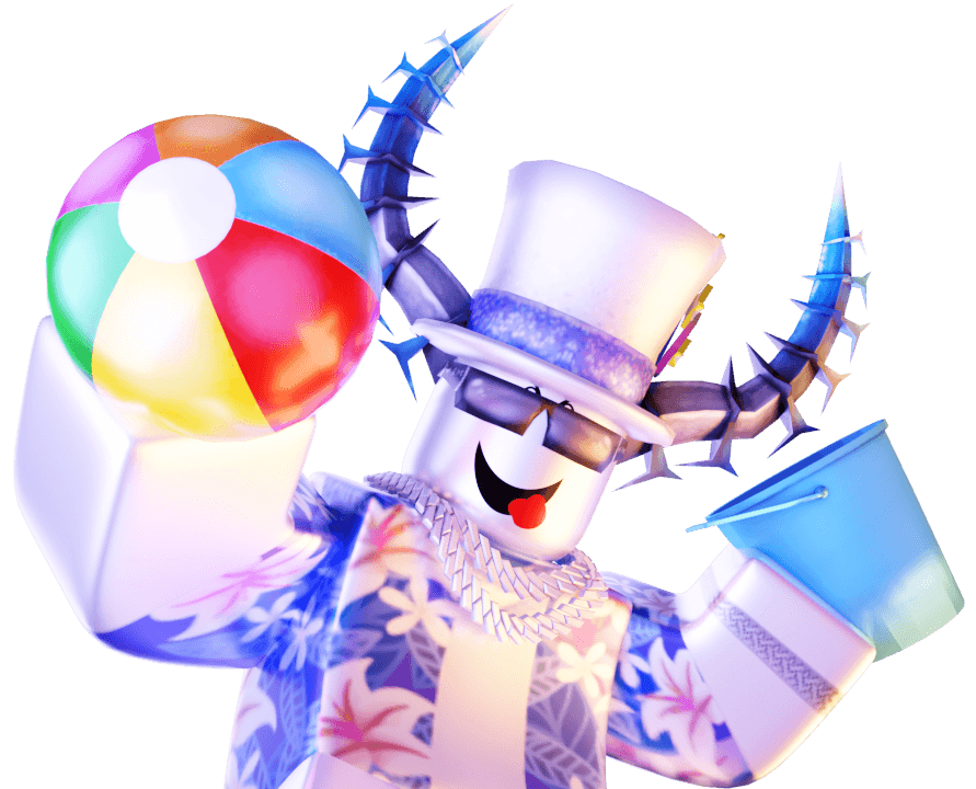 roblox character holding a volleyball